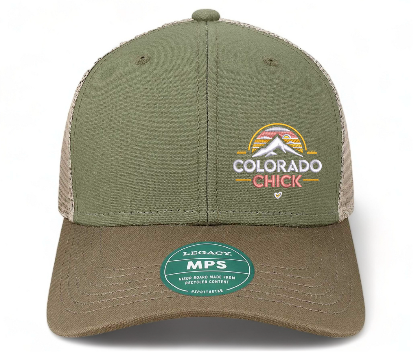 Colorado Chick™ Olive Trucker Hat