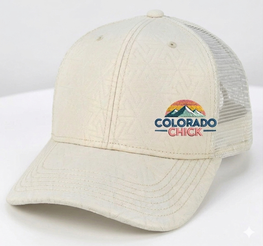 Colorado Chick™ Quilted White Trucker Hat