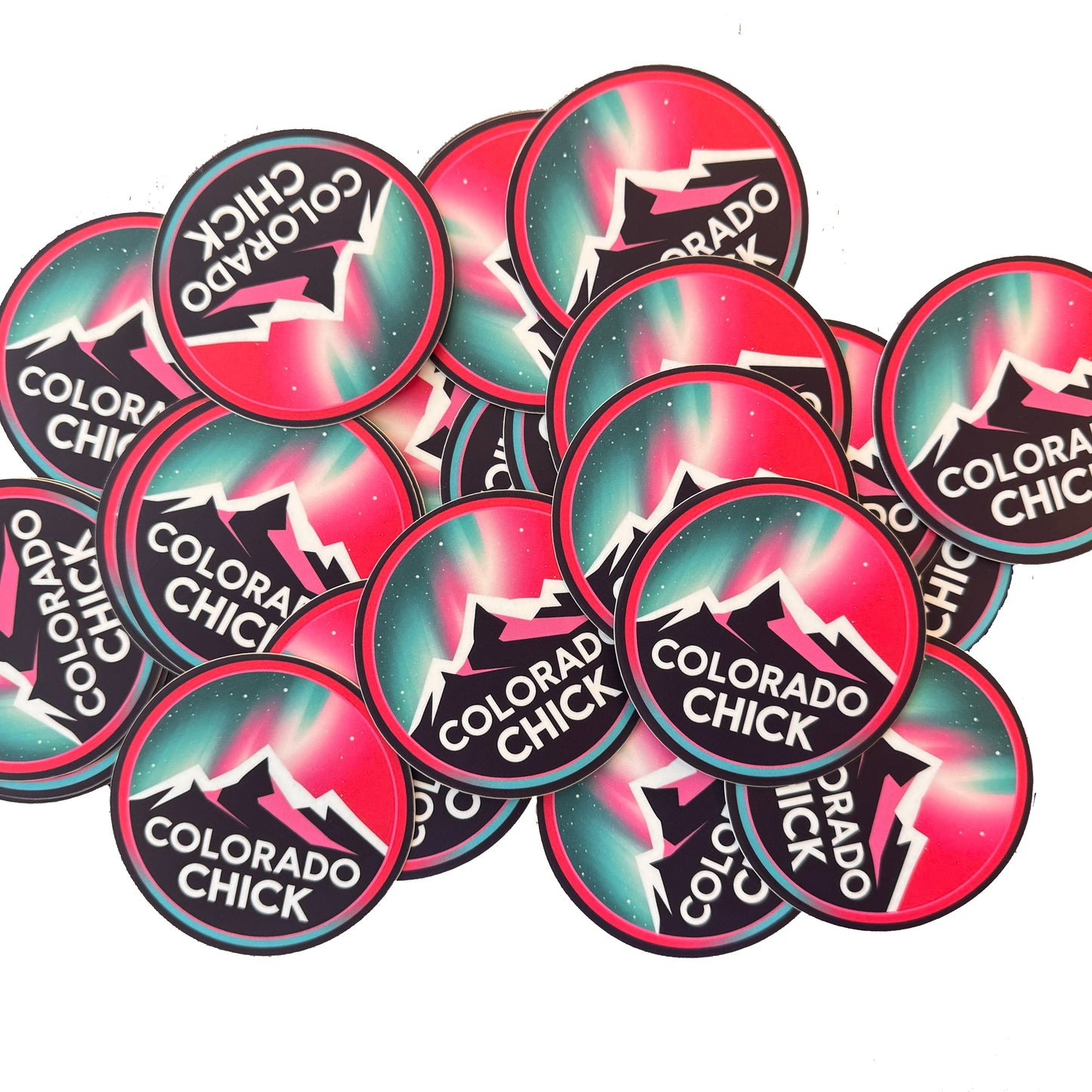 Colorado Chick Aurora Borealis Logo Sticker – 3" Vinyl (free shipping)