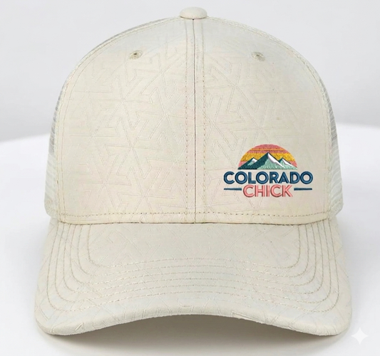 Colorado Chick™ Quilted White Trucker Hat
