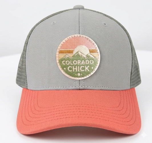 Colorado Chick™ Light Grey Salmon Trucker Hat