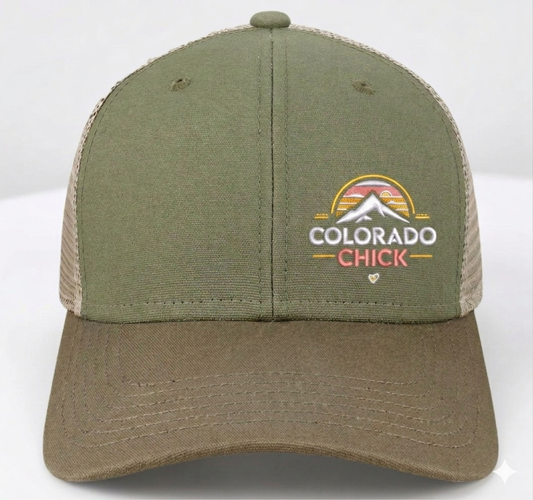 Colorado Chick™ Olive Trucker Hat