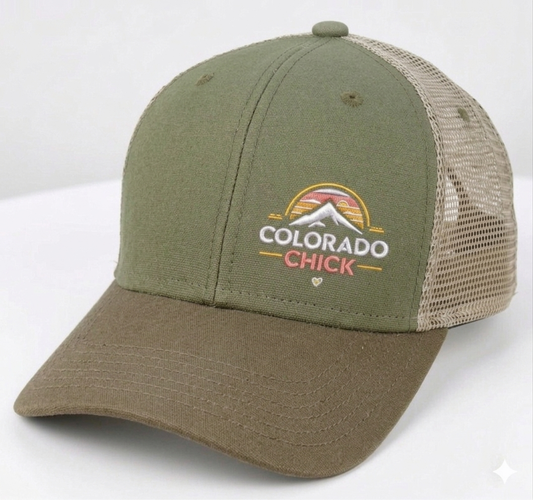 Colorado Chick™ Olive Trucker Hat