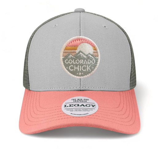 Youth Colorado Chick™ Light Grey Salmon Trucker Hat